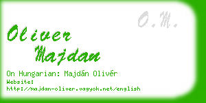 oliver majdan business card